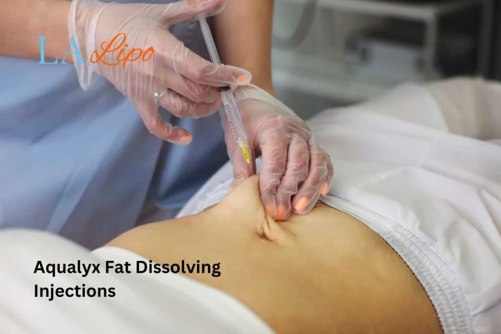woman having fat dissolving injections Byfleet in the stomach