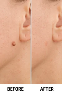 Skin tags removal Byfleet before and after