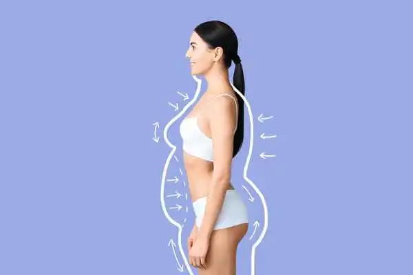 image of woman experiencing fat reduction treatment Byfleet