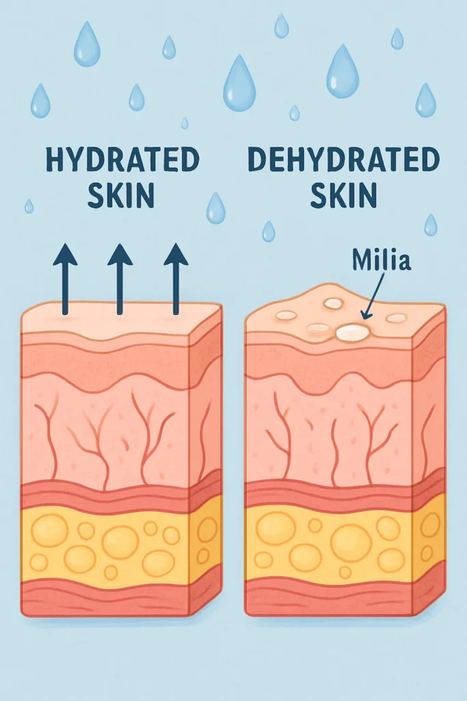 The importance of hydration and milia production Byfleet