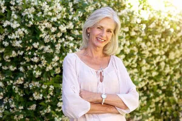 Older woman happy with urinary incontinence treatment Byfleet