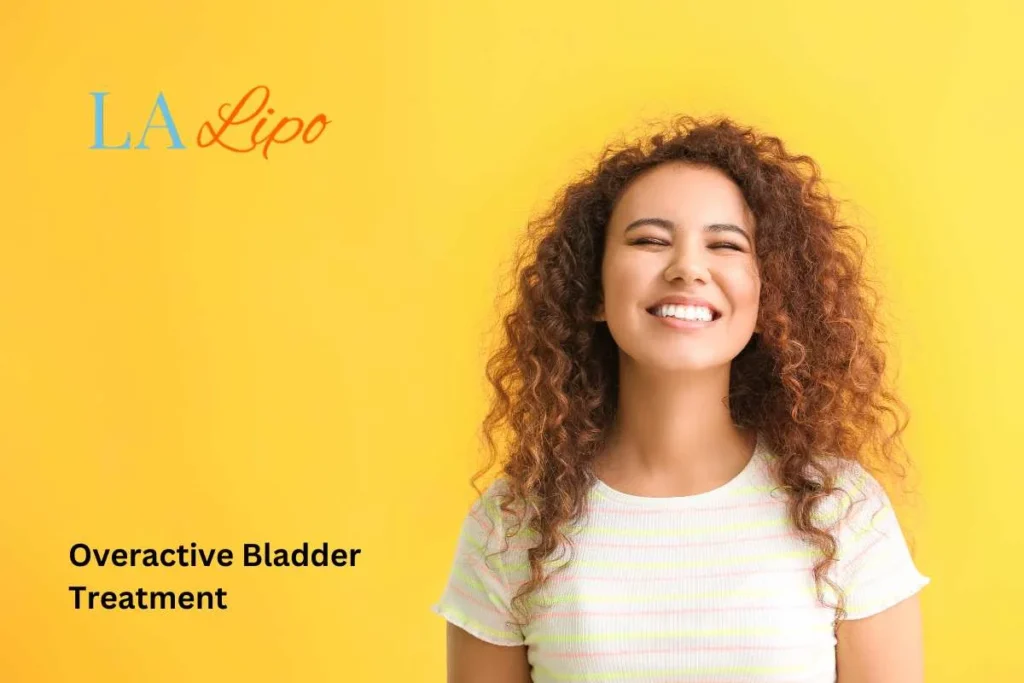 woman smiling about overactive bladder treatment Byfleet solutions