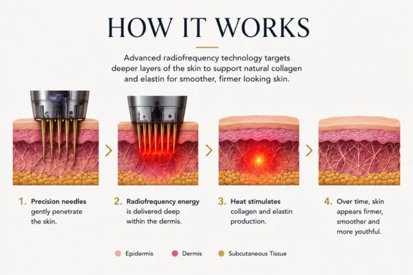 Diagram of how Collagen Lift Therapy Byfleet works