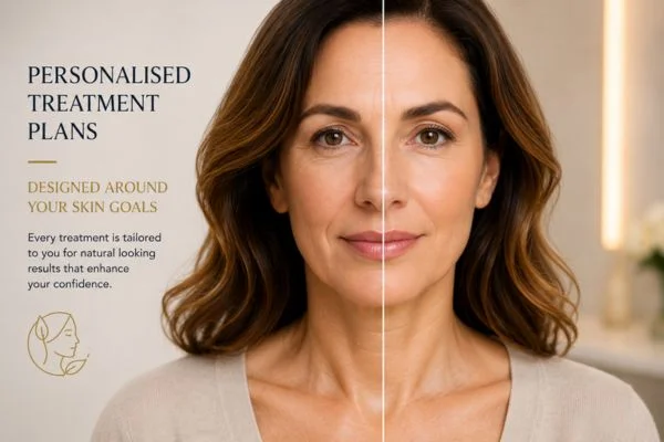 Before and after results of Collagen Lift Therapy Byfleet