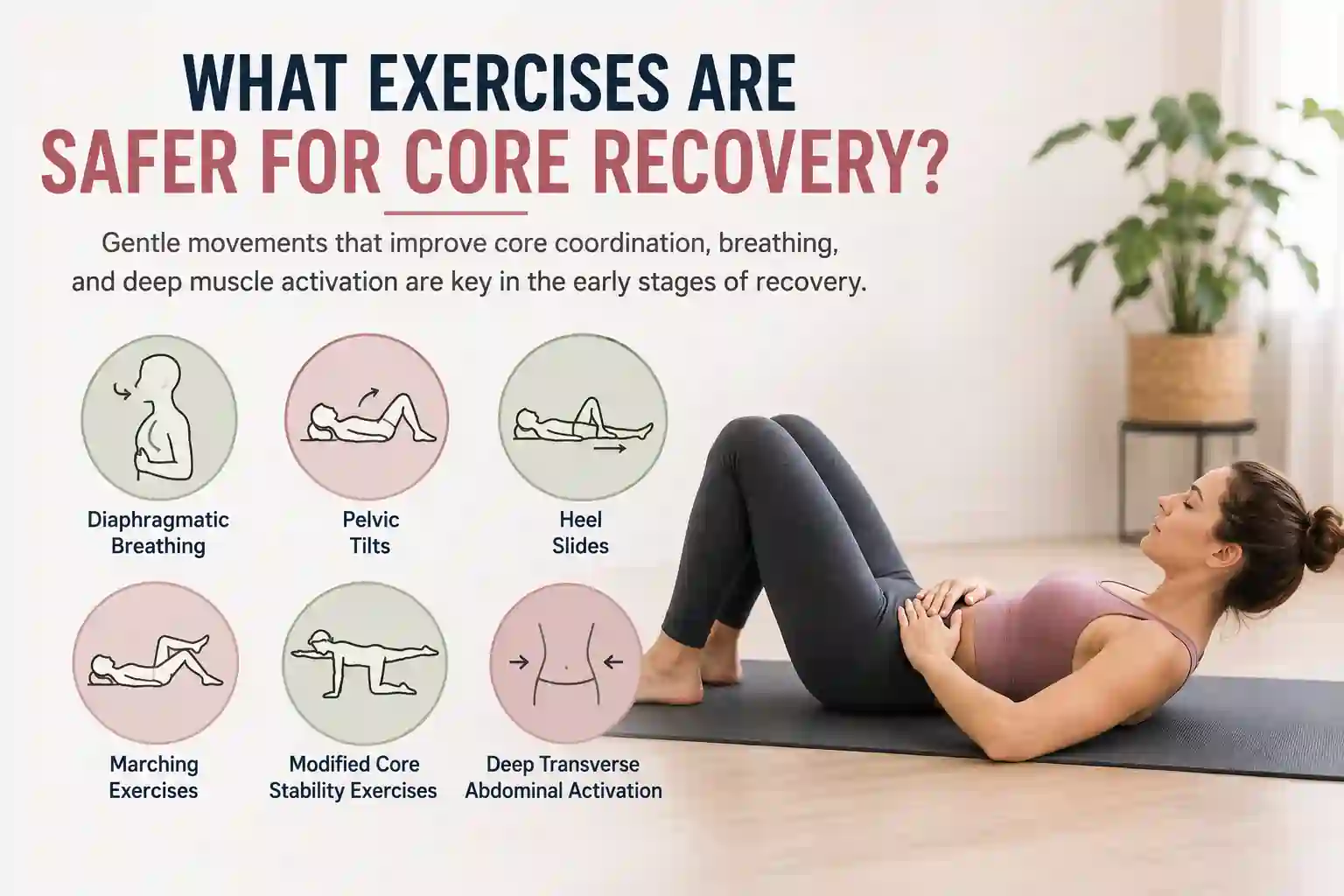 Which exercises may help diastasis recti Byfleet?
